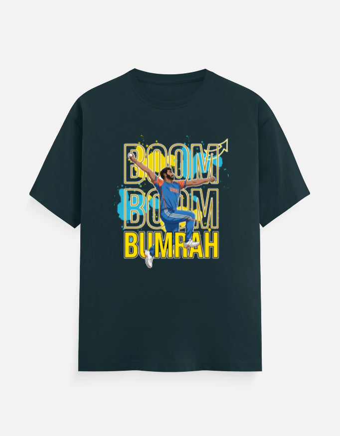 C-Labs Boom Boom Bumrah Classic Crew T-Shirt Petrol Blue Front_1_c_38_465481d3-4f76-4471-b83a-2d11131e07b6