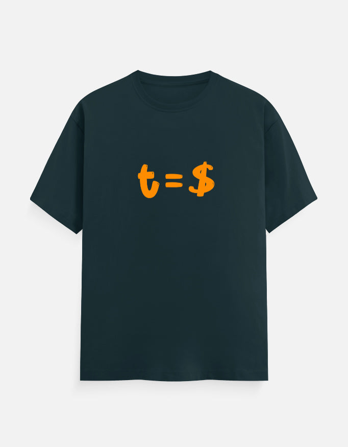 C-Labs Time Is Money Classic Crew T-Shirt Petrol Blue Front_1_c_38_4e474aa7-bf2a-490c-9179-3bbbf67f55e5