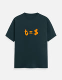 C-Labs Time Is Money Classic Crew T-Shirt Petrol Blue Front_1_c_38_4e474aa7-bf2a-490c-9179-3bbbf67f55e5