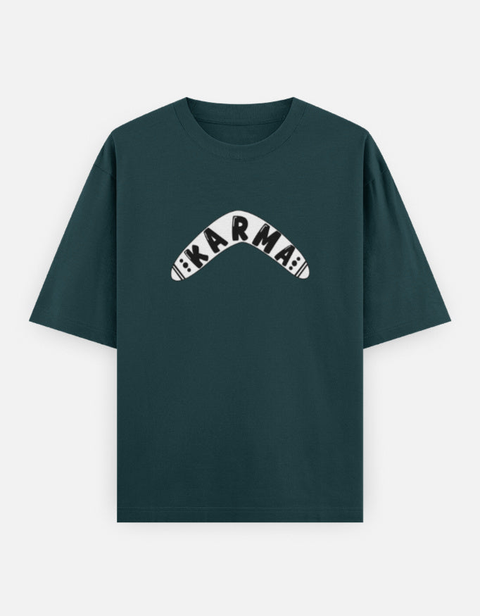 C-Labs Karma Boomerang Oversized Classic T-Shirt Petrol Blue Front_1_c_38_4f7c48ae-8ce5-4165-b16a-aa37064fa947