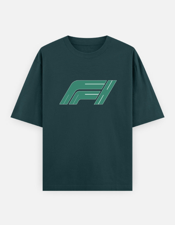 C-Labs F1 Oversized Classic T-Shirt Petrol Blue Front_1_c_38_54a26da9-dfc9-4195-8e75-5774c25ed391