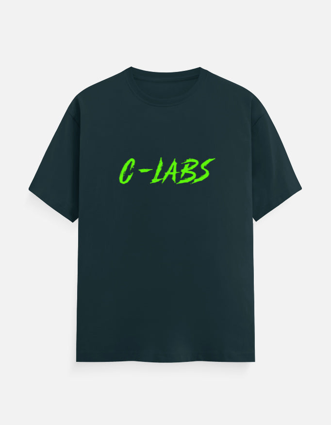 C-Labs C-LABS Neon Green Classic Crew T-Shirt Petrol Blue Front_1_c_38_58de75b3-434d-44c2-b9eb-a4ee72de779f