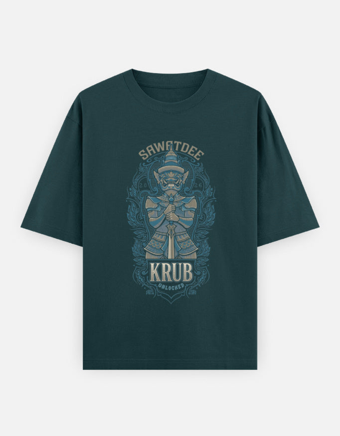 C-Labs Sawatdee Krub Oversized Classic T-Shirt Petrol Blue Front_1_c_38_6d19e87f-5f1e-4bb3-ad73-afee6a85ebd8