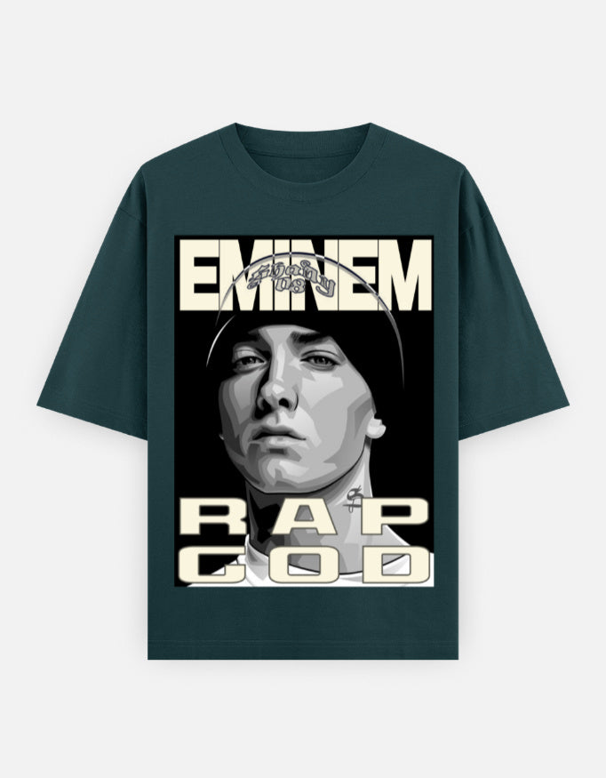 C-Labs Rap God Oversized Classic T-Shirt Petrol Blue Front_1_c_38_82a5cf3b-af2f-479b-b5bc-cbe43d275f5b