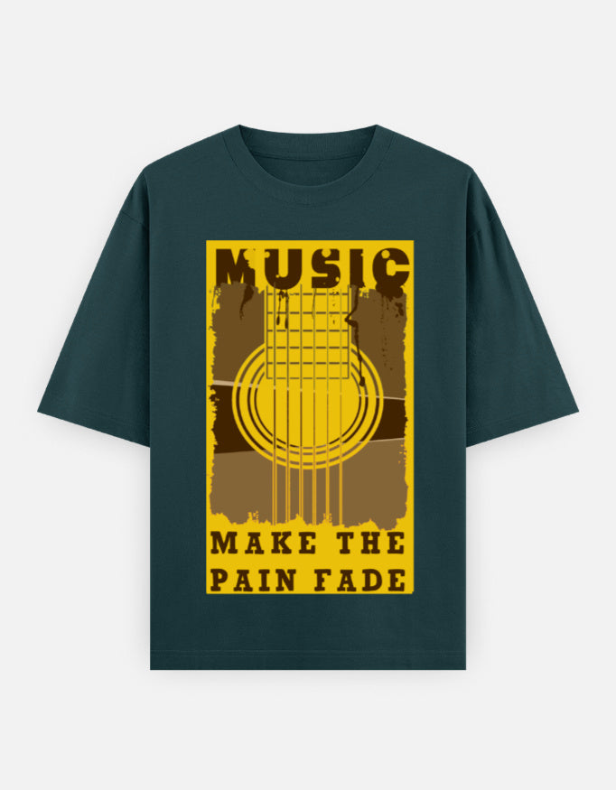 C-Labs Music Makes the Pain Fade Oversized Classic T-Shirt Petrol Blue Front_1_c_38_89436c80-8f33-4b71-8b64-867eb15de414