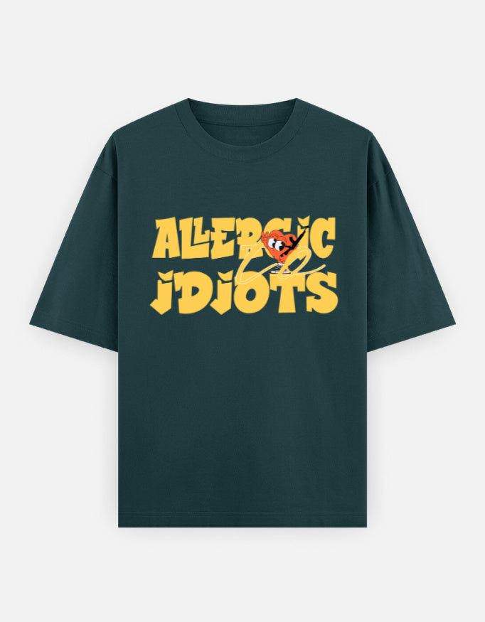 C-Labs Allergic To Idiots Oversized Classic T-Shirt Petrol Blue Front_1_c_38_8b38bcec-7318-468c-a22e-2315c144d22f