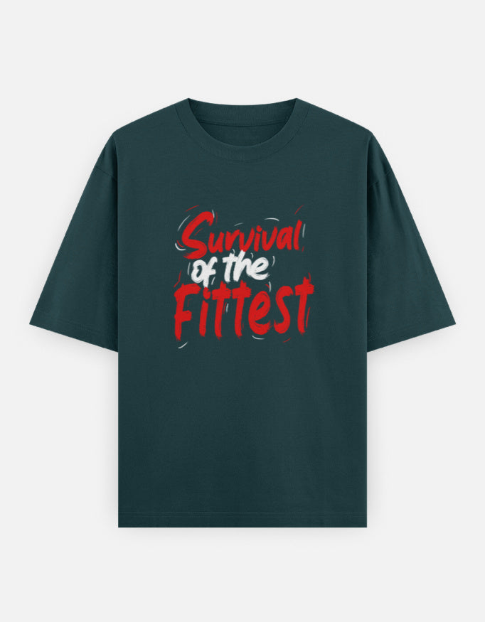 C-Labs Survival of the Fittest Oversized Classic T-Shirt Petrol Blue Front_1_c_38_903001ba-e46d-4b4b-9364-d0d245061e5b