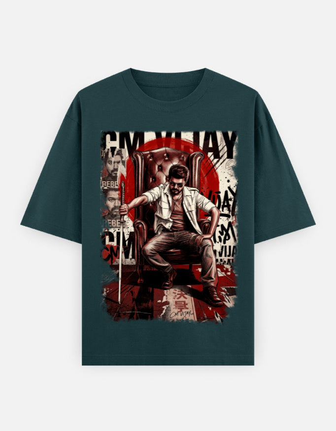 C-Labs CM VIJAY Oversized Classic T-Shirt Petrol Blue Front_1_c_38_9667ac8a-708e-4480-8220-8e1a930debd3