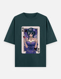 C-Labs Queen Spade Oversized Classic T-Shirt Petrol Blue Front_1_c_38_a8bfc3b4-3616-4f74-a4d3-fd635fcad997