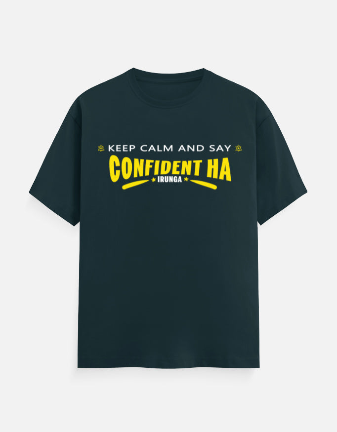 C-Labs Confident-ah Irunda Classic Crew T-Shirt Petrol Blue Front_1_c_38_a8cfa716-23bb-4784-b4a4-c2edb36475f1