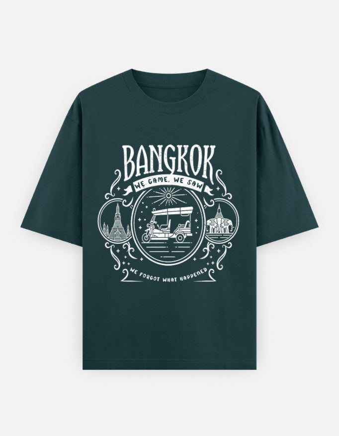 C-Labs Bangkok: We Came, We Saw Oversized Classic T-Shirt Petrol Blue Front_1_c_38_adca5814-097e-4b59-942c-1456f730ffa4