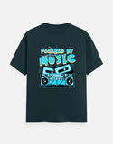 C-Labs Powered By Music Classic Crew T-Shirt Petrol Blue Front_1_c_38_ccb7d5d7-b233-458b-be5a-7281ad142f6b