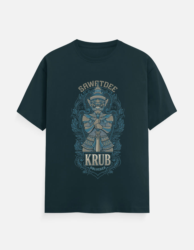 C-Labs Sawatdee Krub Classic Crew T-Shirt Petrol Blue Front_1_c_38_d3dd9f65-86da-4fce-98f5-949ca17c7d08