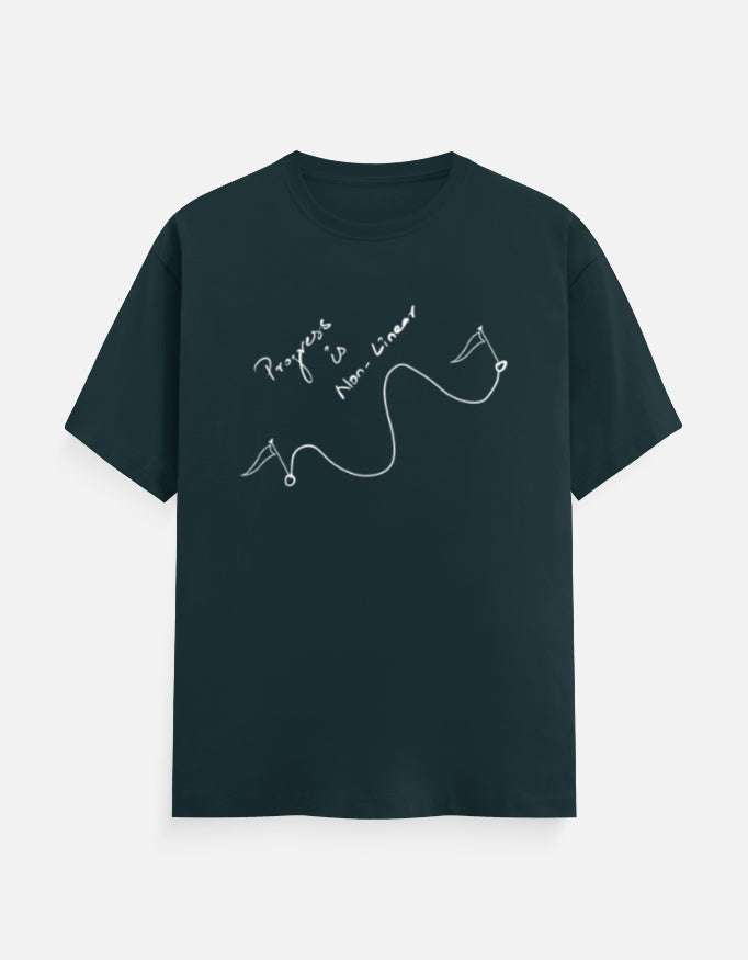 C-Labs Progress is non linear Classic Crew T-Shirt Petrol Blue Front_1_c_38_ddd0849c-6330-4e30-a1ca-cd6bcfa8c980