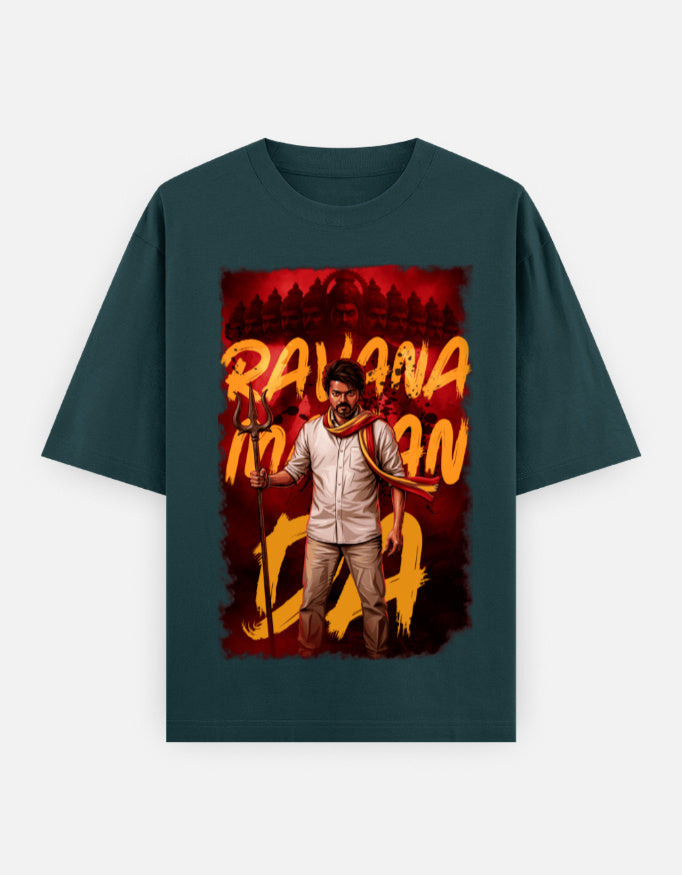 C-Labs Ravana Mavan Da Oversized Classic T-Shirt Petrol Blue Front_1_c_38_f03e72df-2000-4db9-912b-e2c816fbacc5
