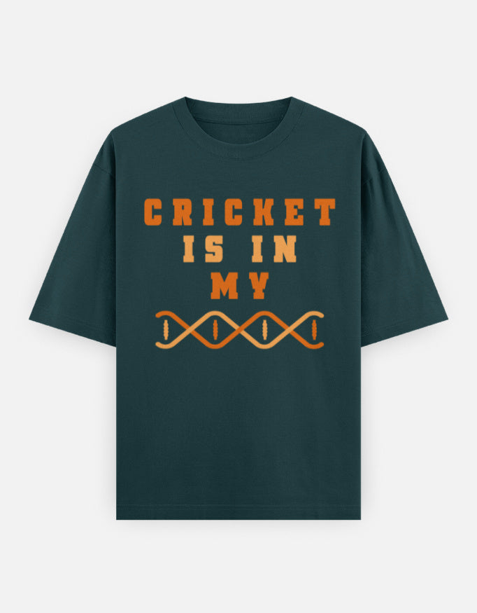 C-Labs Cricket is in my DNA Oversized Classic T-Shirt Petrol Blue Front_1_c_38_f24ace3c-92c2-487d-9777-f420b703d5f4