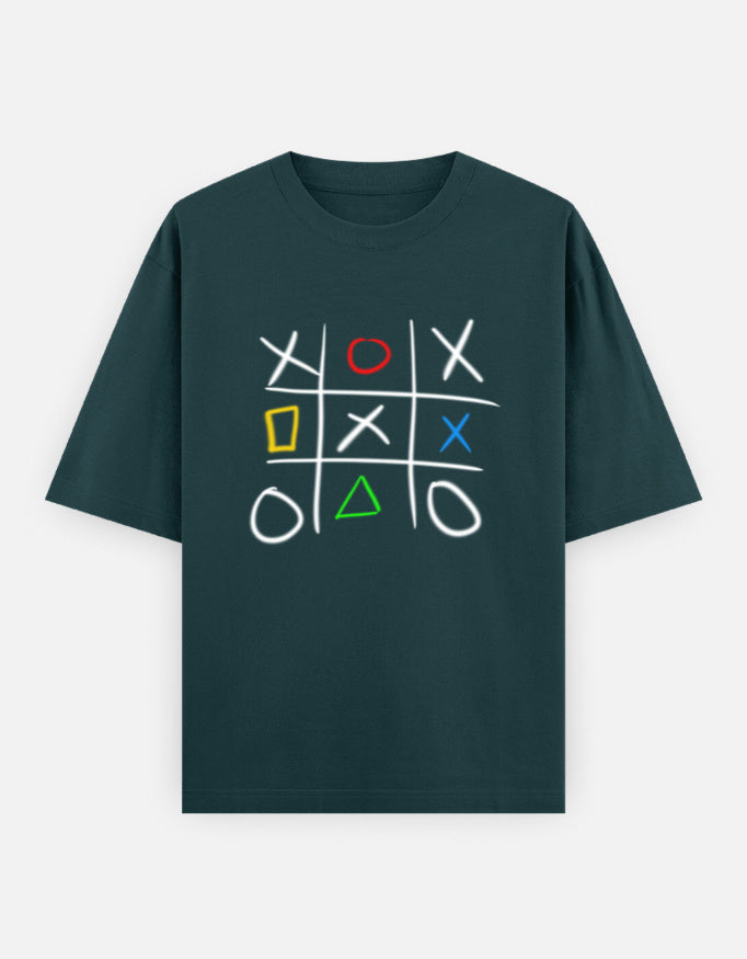 C-Labs Play Station XO Oversized Classic T-Shirt Petrol Blue Front_1_c_38_f594aa56-6953-44f0-a192-727419fa96de
