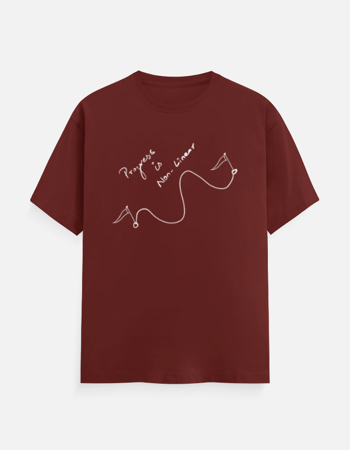 C-Labs Progress is non linear Classic Crew T-Shirt Brick Red Front_1_c_39_059efbe8-52df-4587-828f-02a8f70d358f