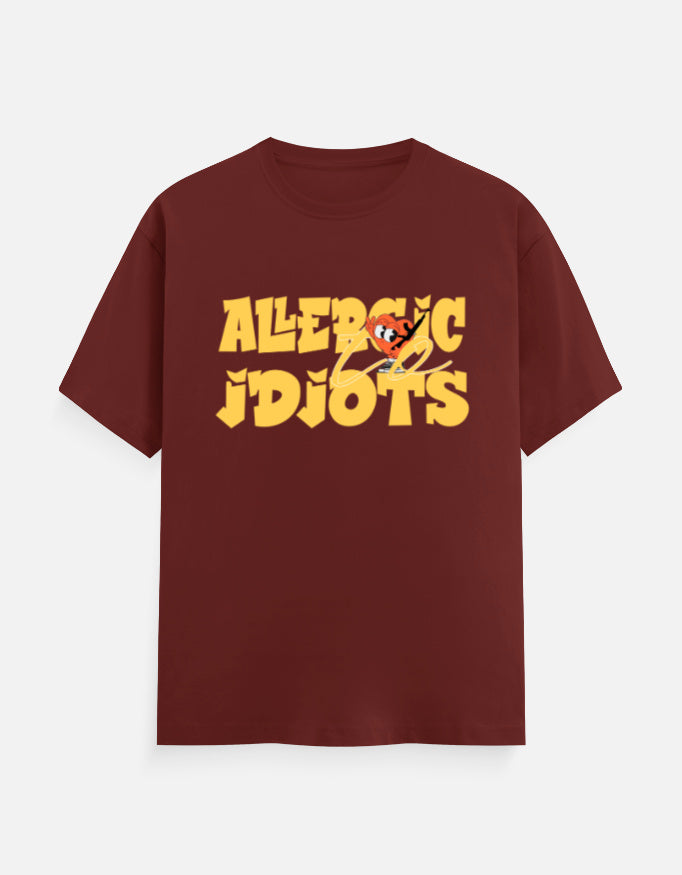 C-Labs Allergic to Idiots Classic Crew T-Shirt Brick Red Front_1_c_39_0d7022a5-9766-459e-8093-7bc187af7bbf