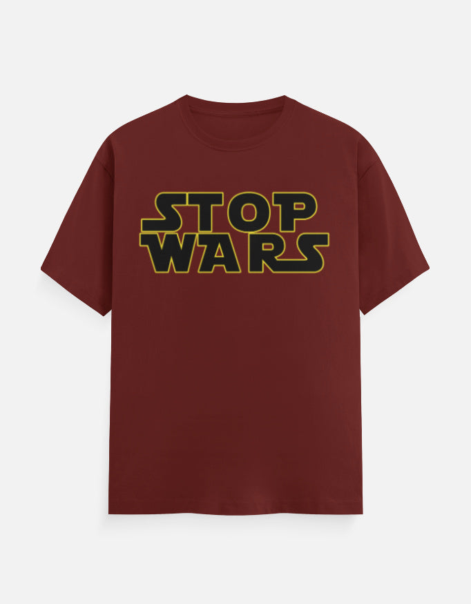 C-Labs Stop Wars Classic Crew T-Shirt Brick Red Front_1_c_39_14a5b13c-477d-492a-ae68-ac062b423207