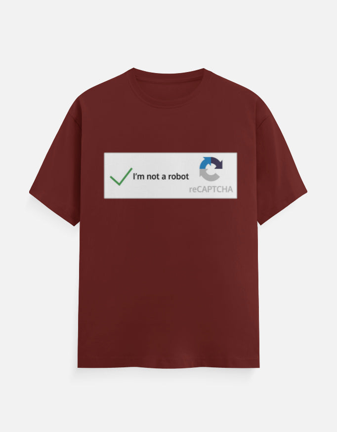 C-Labs I'm Not a Robot Classic Crew T-Shirt Brick Red Front_1_c_39_a811db87-c00d-4c3f-a4b3-8dd79163125d