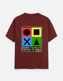 C-Labs Born to Play. Forced to Work Classic Crew T-Shirt Brick Red Front_1_c_39_bc75bede-26e2-4f11-98a0-c16ed36723de