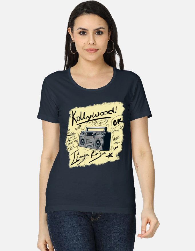 C-Labs Kollywood Music Women's Classic T-Shirt Navy Blue Front_1_c_3_1c0b9df2-8b8f-40bc-878f-90fc6c786d02