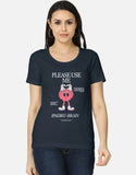 C-Labs Please use me ipadiku "Brain" Women's Classic T-Shirt Navy Blue Front_1_c_3_343c3833-cf2f-4bdd-baec-09bcbbdb19d5