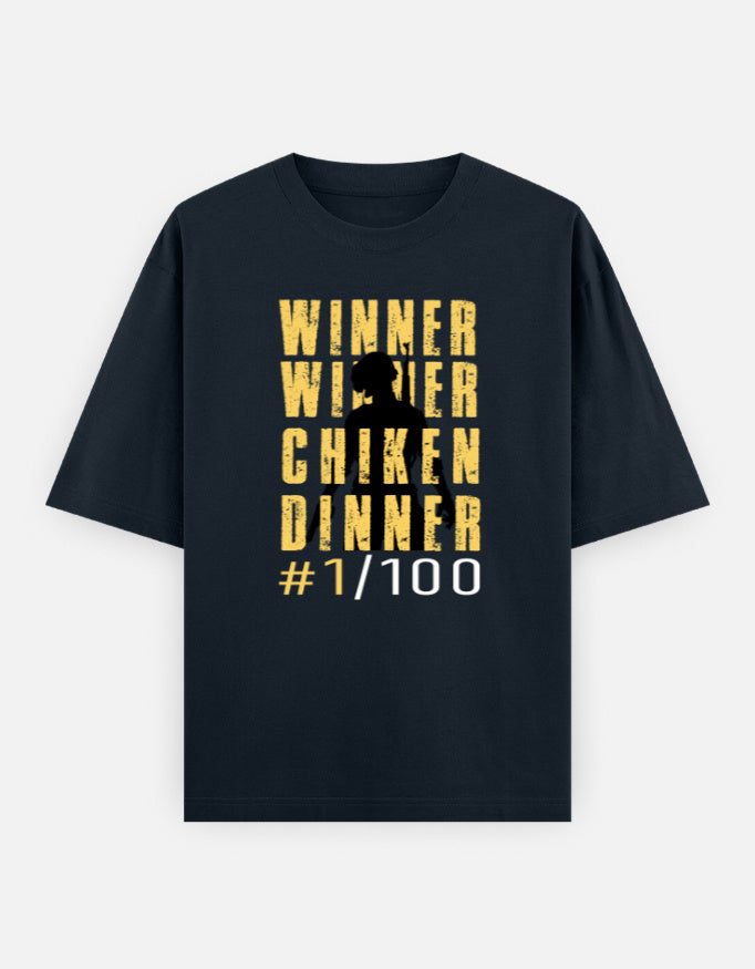 C-Labs WINNER WINNER CHICKEN DINNER Oversized Classic T-Shirt Navy Blue Front_1_c_3_3c8ef62d-9ff2-4f55-ae51-64d6df3d79ee
