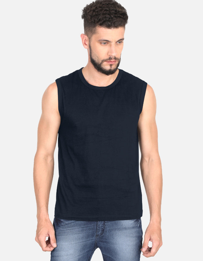 C-Labs C-Standard: Sleeveless T-Shirt Sleeveless T-Shirt Navy Blue Front_1_c_3_4c6b155b-df53-4acb-8e43-33b89f347ee7