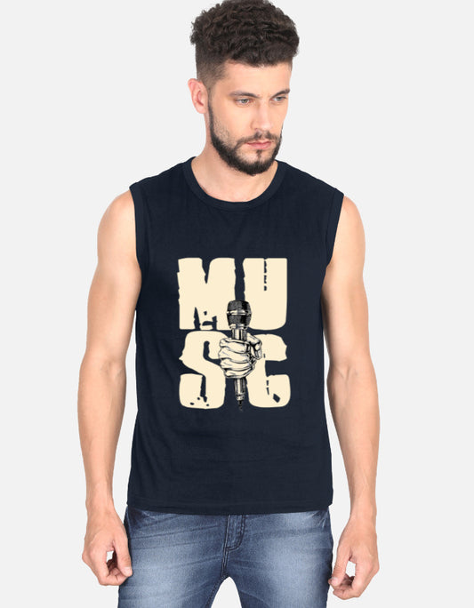C-Labs Music Sleeveless T-Shirt Navy Blue Front_1_c_3_4c967b65-e2af-483f-bd44-62e576f83e39