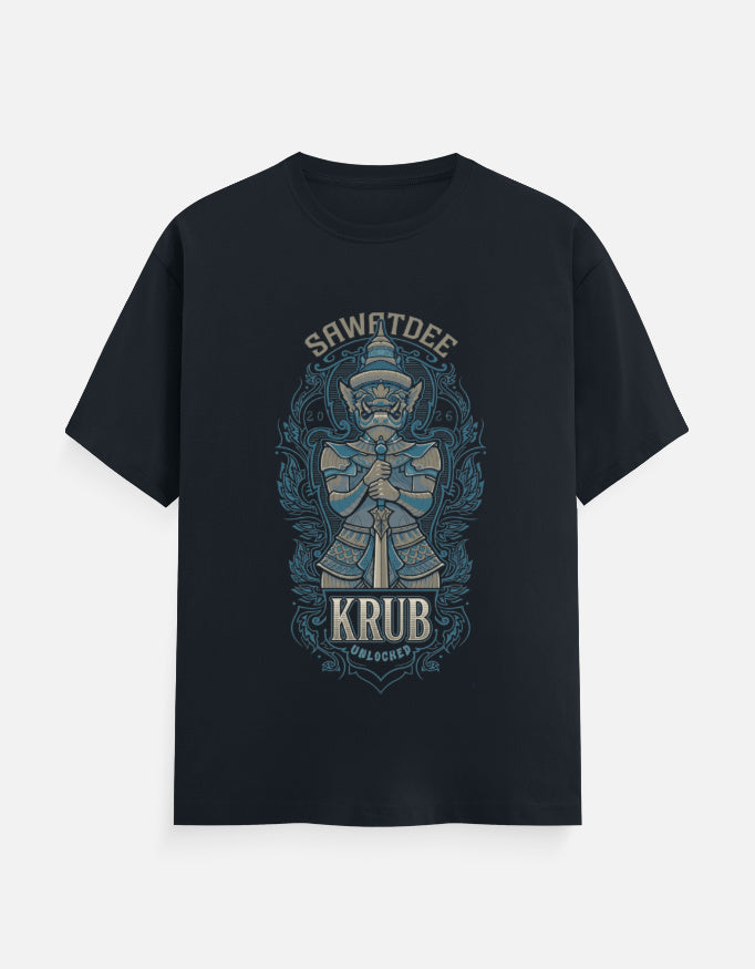 C-Labs Sawatdee Krub Classic Crew T-Shirt Navy Blue Front_1_c_3_4fc0f22b-ef2c-414c-addc-2b5364e184de