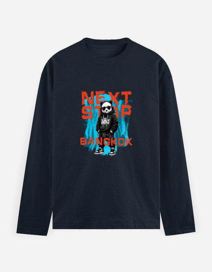 C-Labs Next Stop: Bangkok Full Sleeve T-Shirt Navy Blue Front_1_c_3_5ecc1d0e-659c-48eb-ad6d-b35e6e53b39b