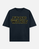 C-Labs Stop Wars Oversized Classic T-Shirt Navy Blue Front_1_c_3_68a1fdf2-f204-4ae2-be20-10e6dd26d00f