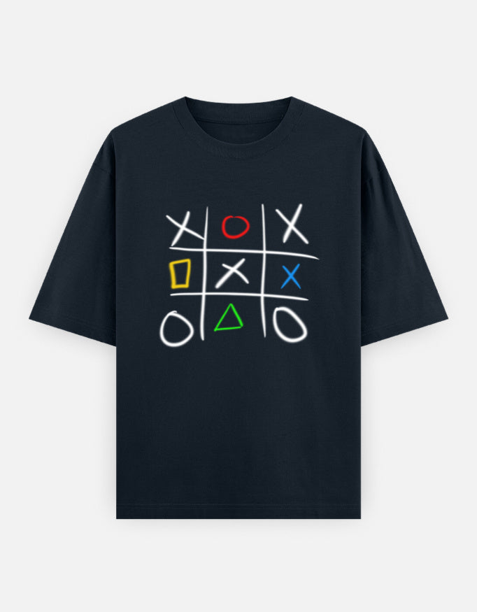 C-Labs Play Station XO Oversized Classic T-Shirt Navy Blue Front_1_c_3_6e73eb06-57c6-4780-8f3b-e3e1e97defbd