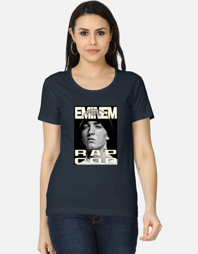 C-Labs Rap God Women's Classic T-Shirt Navy Blue Front_1_c_3_810ed179-5604-43cc-bede-645abc194b1d