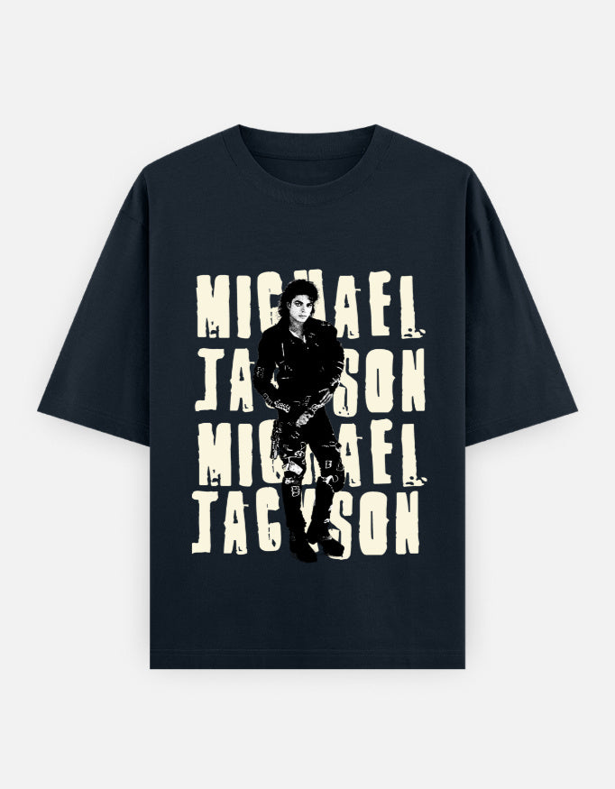 C-Labs Michael Jackson Oversized Classic T-Shirt Navy Blue Front_1_c_3_8f1a463f-eb97-44df-ae17-4111cd11749b