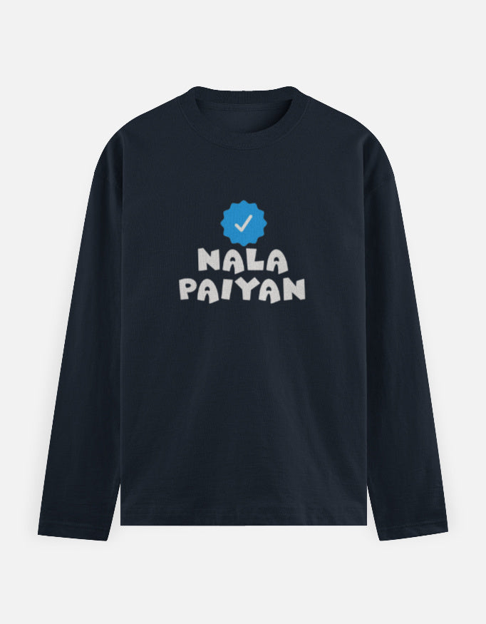C-Labs Verified Nala Paiyan Full Sleeve T-Shirt Navy Blue Front_1_c_3_96ba198d-ffbd-428f-a8f3-5a1bf35f73ac