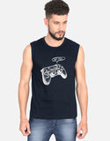 C-Labs Let's Play Sleeveless T-Shirt Navy Blue Front_1_c_3_9806b04f-7e11-4ae1-86f1-722d4b4d2ff8