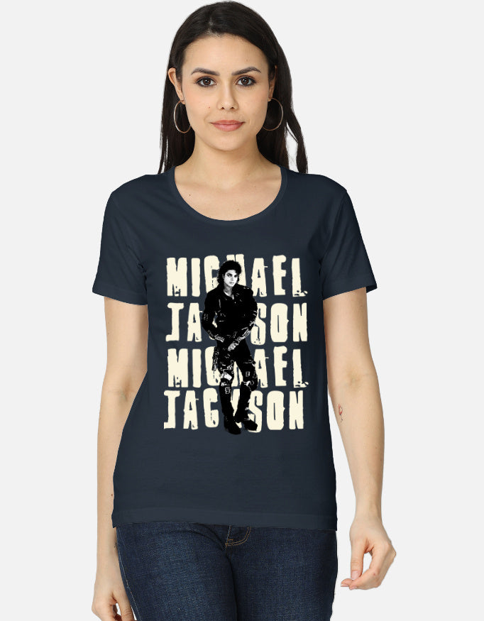 C-Labs Michael Jackson Women's Classic T-Shirt Navy Blue Front_1_c_3_a38b52d1-62de-44a4-b1fb-298da39e1a16