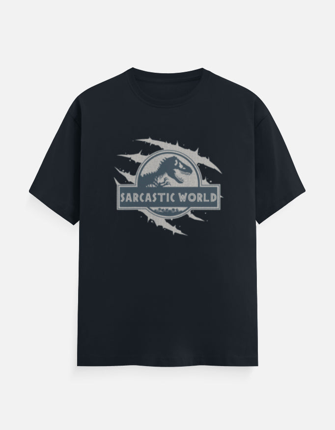C-Labs Sarcastic World Classic Crew T-Shirt Navy Blue Front_1_c_3_a402007d-59c2-4b86-b517-d1b3b5df506e
