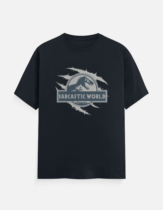 C-Labs Sarcastic World Classic Crew T-Shirt Navy Blue Front_1_c_3_a402007d-59c2-4b86-b517-d1b3b5df506e