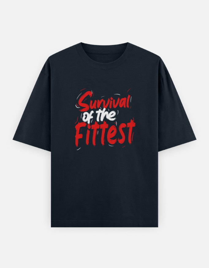 C-Labs Survival of the Fittest Oversized Classic T-Shirt Navy Blue Front_1_c_3_a4b23463-b350-4759-9f50-36f605bf3e0a