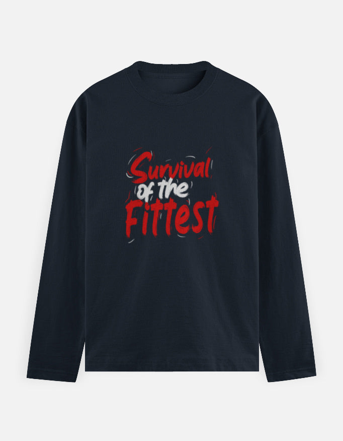 C-Labs Survival of the Fittest Full Sleeve T-Shirt Navy Blue Front_1_c_3_a9a38594-b717-41fc-9e2f-a1f732df42a6