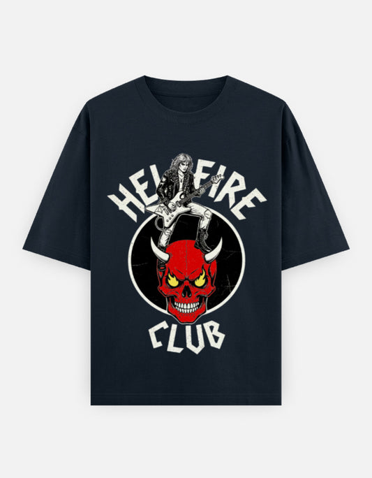 C-Labs Hellfire Oversized Classic T-Shirt Navy Blue Front_1_c_3_abc1ad2a-52ee-44e0-bb62-fb36b3f86db4