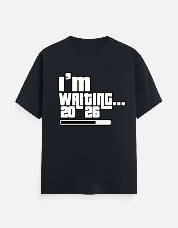 C-Labs I'm Waiting (2026) Classic Crew T-Shirt Navy Blue Front_1_c_3_adddfd54-b34d-45aa-9b74-93e50d6f9113