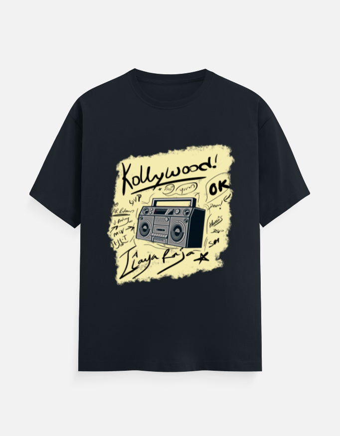 C-Labs Kollywood Music Classic Crew T-Shirt Navy Blue Front_1_c_3_afb755d9-f3e0-4de2-828e-321079d15f6d