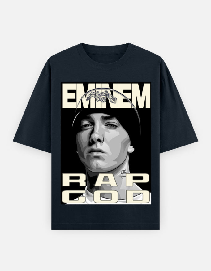 C-Labs Rap God Oversized Classic T-Shirt Navy Blue Front_1_c_3_b0d089aa-4553-47cd-b53a-56fe27683c1f
