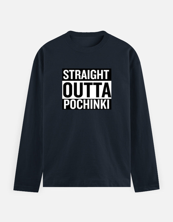 C-Labs Straight Outta Pochinki Full Sleeve T-Shirt Navy Blue Front_1_c_3_bdaab895-2fde-4890-bdf7-8f233fbc314c