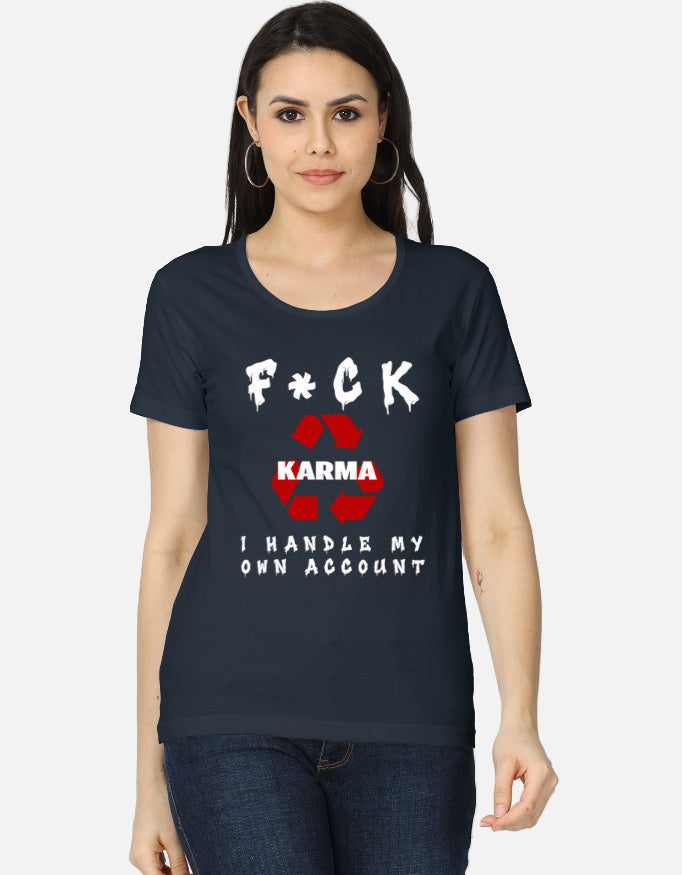 C-Labs Karma Women's Classic T-Shirt Navy Blue Front_1_c_3_c1b239ef-176b-4140-a107-3aa03bae36f2